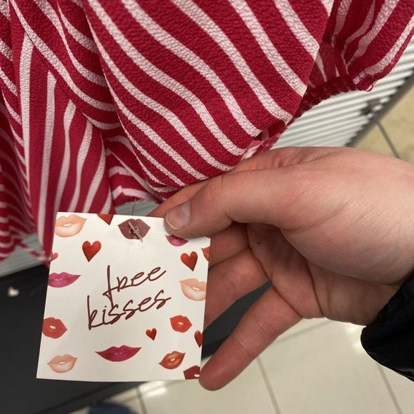 NWT free kisses striped blouse Pink - Size 3X - Picture 3 of 4